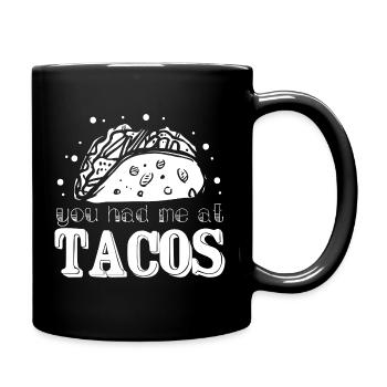 Tu m’as eu chez Tacos Taco Lovers Taco - Mug uni - noir - Droite