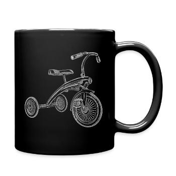 Dreirad - Tasse einfarbig - Schwarz - Rechts