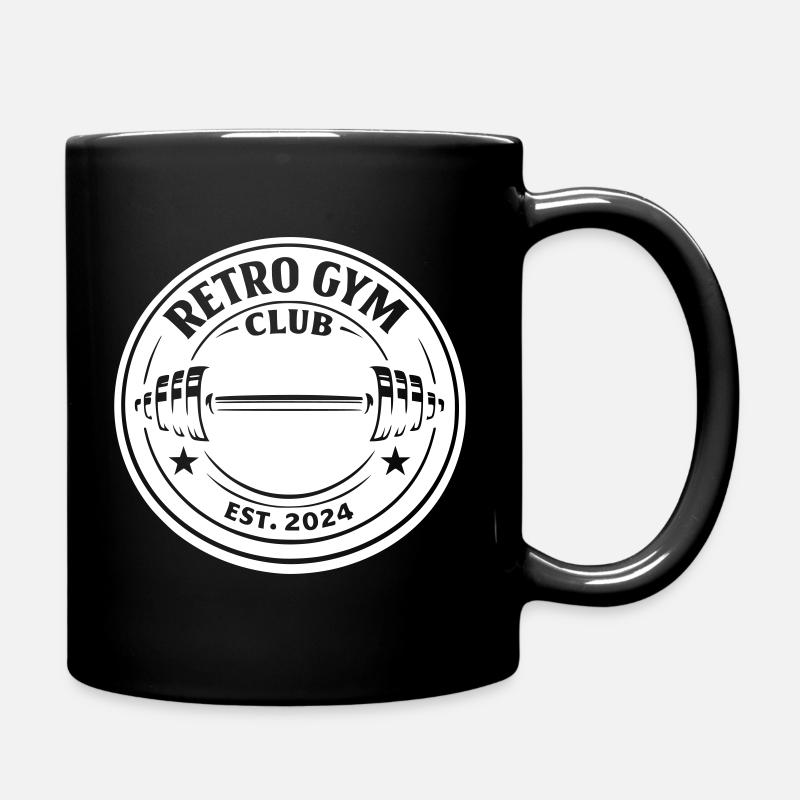 Logo rétro du Gym Club Dumbbell - Mug uni - noir