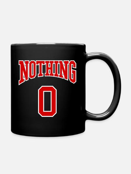 Retro College Red White Black Nothing Zero Sport - Full Colour Mug - black
