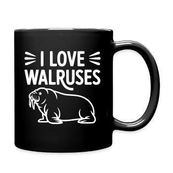 I Love Walruses - Full Colour Mug - black - Right