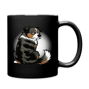 Australian Shepherd Aussie Aussie Owners Aussies - Full Colour Mug - black - Right