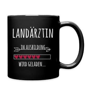 Landärztin Ausbildung Medizinstudium Ärztin - Tasse einfarbig - Schwarz - Rechts