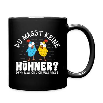 Hühnerflüsterer Huhn Hühnerhalter Hühner - Tasse einfarbig - Schwarz - Rechts