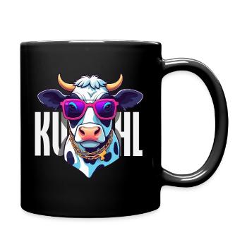 Kuhl Kuh Mit Sonnenbrille Cool Bauer Landwirt - Tasse einfarbig - Schwarz - Rechts