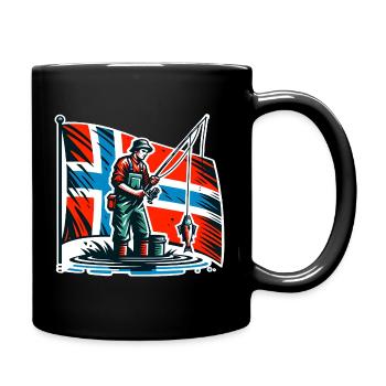 Drapeau de Norvège Angler - Mug uni - noir - Droite