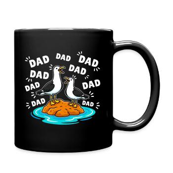 Papa Papa Papa - Drôles Mouettes Enfants - Mug uni - noir - Droite