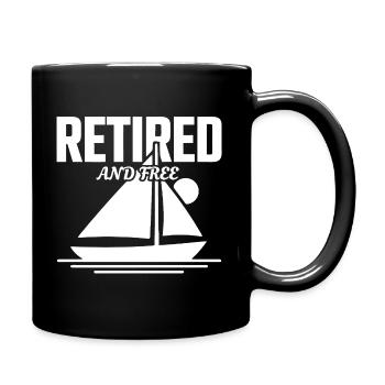 Free in retirement - Full Colour Mug - black - Right