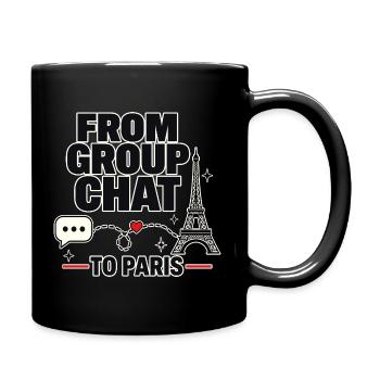 Cadeaux de voyage pour filles drôles, du groupe de discussion à Paris - Mug uni - noir - Droite