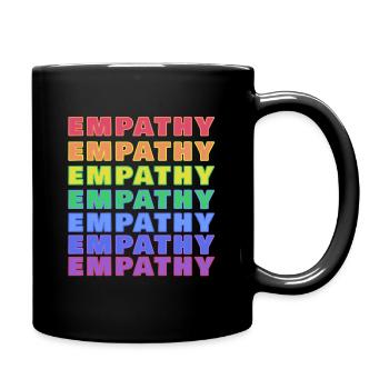 Empathy Rainbow Print - Full Colour Mug - black - Right