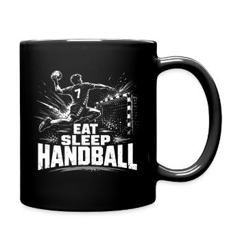 Handball Eat Sleep Repeat Motif - Full Colour Mug - black - Right