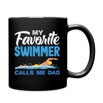 Lustige Schwimmer Sprüche & Schwimmverein Design - Tasse einfarbig - Schwarz - Rechts