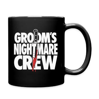Groom's Nightmare Horror Crew Design - Full Colour Mug - black - Right