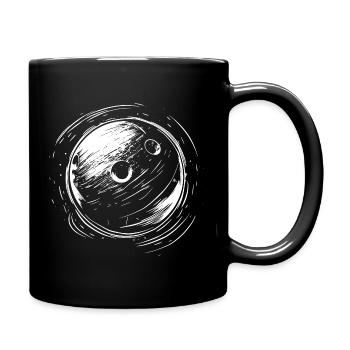 Bowlingkugel Skizze - Tasse einfarbig - Schwarz - Rechts