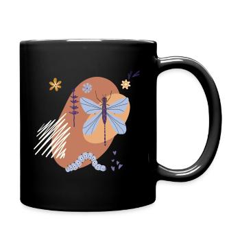Libellule dans la nature - Mug uni - noir - Droite
