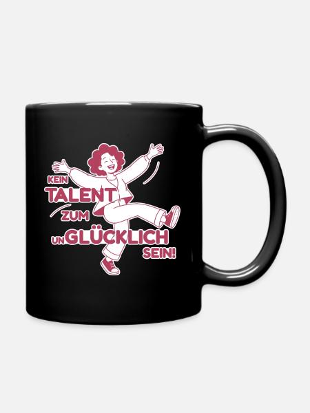 KEIN TALENT ZUM UNGLÜCKLICH SEIN Mädchen rosa - Tasse einfarbig - Schwarz