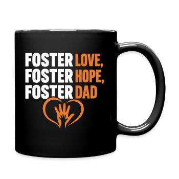 Pflegeliebe, Pflegehoffnung, Pflegevater - Tasse einfarbig - Schwarz - Rechts