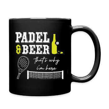 Padel_And_Beer - Mug uni - noir - Droite