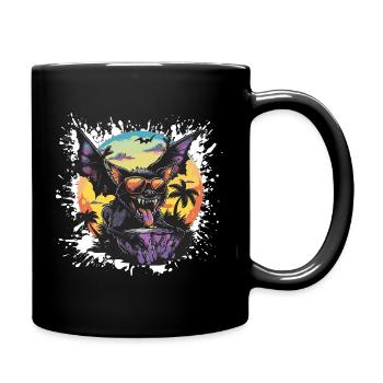 Vacances d’été de Bat - Mug uni - noir - Droite