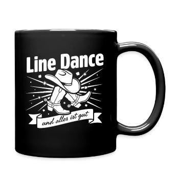 Line Dance Cowboy Boots - Tasse einfarbig - Schwarz - Rechts