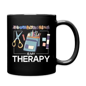 Le scrapbooking, c’est une thérapie - Mug uni - noir - Droite