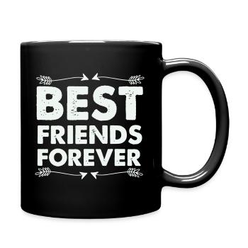 Beste Freunde Für Immer - Tasse einfarbig - Schwarz - Rechts