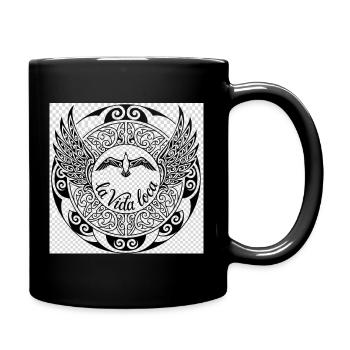 LaVida Loca Wing Kreis Tattoo - Tasse einfarbig - Schwarz - Rechts