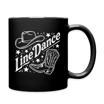 Line Dance Western Country - Full Colour Mug - black - Right