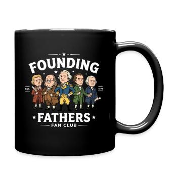 Fanclub der Gründerväter Lustige Gründerväter - Tasse einfarbig - Schwarz - Rechts