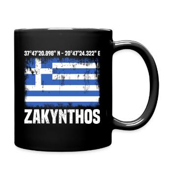 Zakynthos Coordinates - Full Colour Mug - black - Right