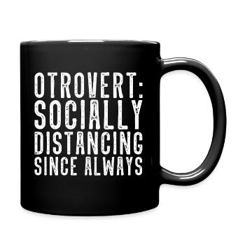 Otrovert Social Distancing - Full Colour Mug - black - Right