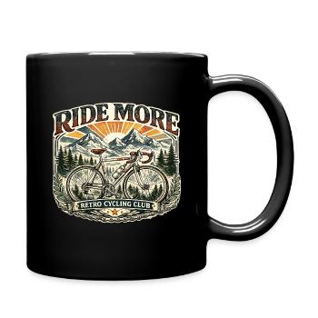 Ride More Club Retro Cycling - Tasse einfarbig - Schwarz - Rechts