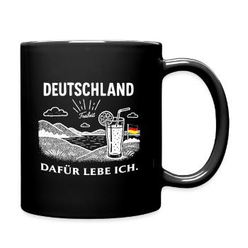 Deutschland - Dafür lebe ich  - Tasse einfarbig - Schwarz - Rechts