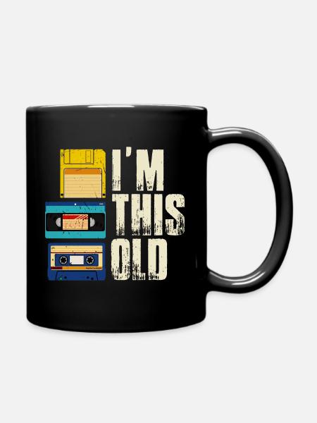 I'm This Old Retro 80er 90er Kassette - Tasse einfarbig - Schwarz