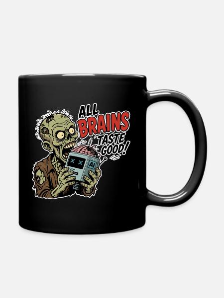 Zombie KI Halloween - Tasse einfarbig - Schwarz