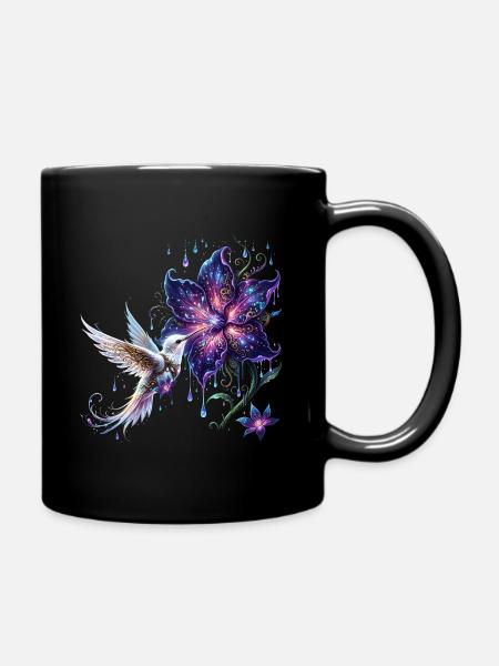 Verzauberter Steampunk-Kolibri - Tasse einfarbig - Schwarz