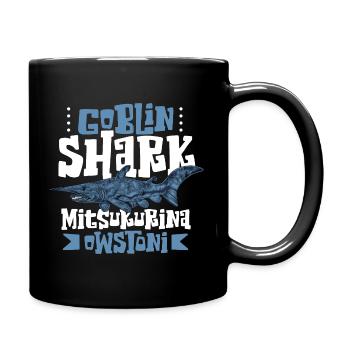 Tiefsee Monster - Koboldhai - Tasse einfarbig - Schwarz - Rechts