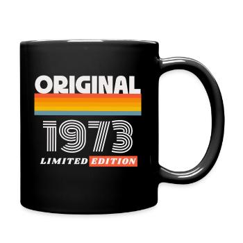 1973 Original Geburtstag Retro Vintage 70er Spruch - Tasse einfarbig - Schwarz - Rechts