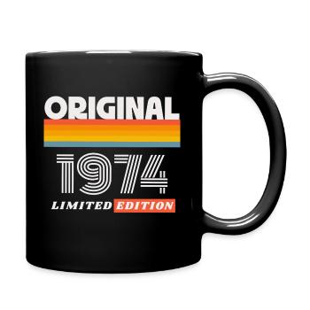 1974 Original Geburtstag Retro Vintage 70er Spruch - Tasse einfarbig - Schwarz - Rechts