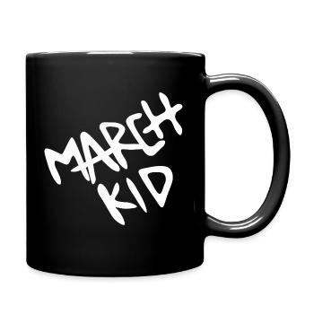 Geboren im März Graffiti - Tasse einfarbig - Schwarz - Rechts