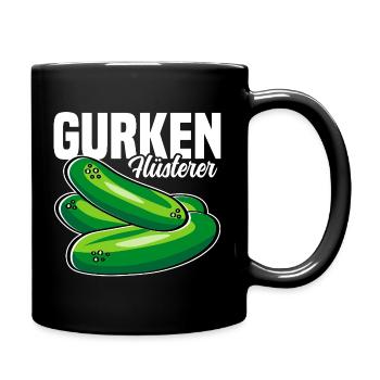 Gurken Flüsterer - Tasse einfarbig - Schwarz - Rechts