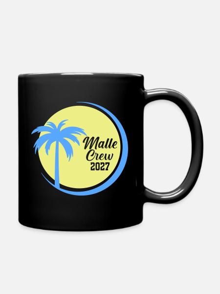 Malle Crew 2027 Palmen Circle - Tasse einfarbig - Schwarz