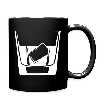 Whiskey Glas Geschenk Barkeeper Kellner  - Tasse einfarbig - Schwarz - Rechts