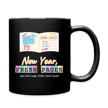 Neujahr Frische Seiten Junk Journal Scrapbooking - Tasse einfarbig - Schwarz - Rechts