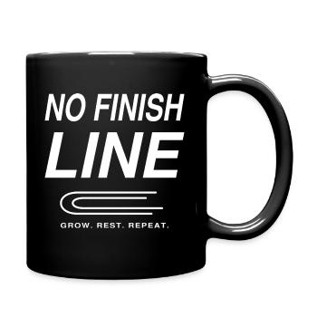 No Finish Line Endurance Hymne - Tasse einfarbig - Schwarz - Rechts