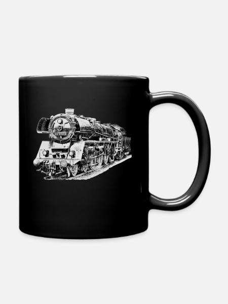 Dampflokomotive - Tasse einfarbig - Schwarz