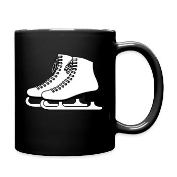 Schlittschuhe - Tasse einfarbig - Schwarz - Rechts
