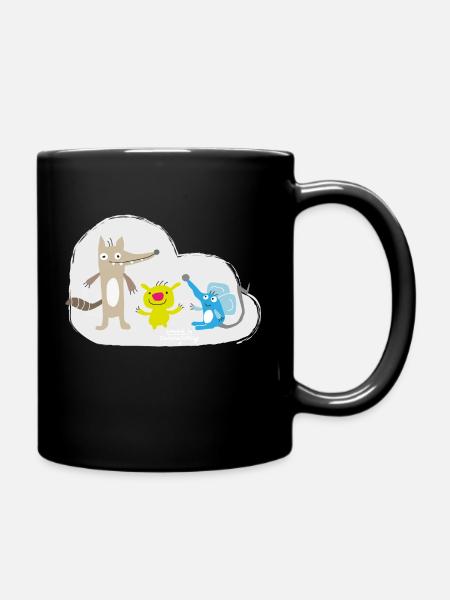 Froehliche Tierchen - Tasse einfarbig - Schwarz