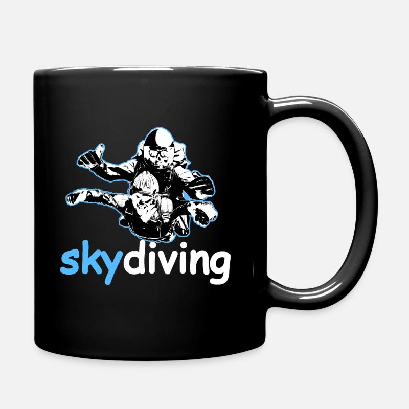 Skydiving Tandem Fallschirm - Tasse einfarbig - Schwarz