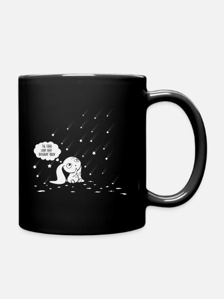 BD Lapin avec étoiles - Mug uni - noir